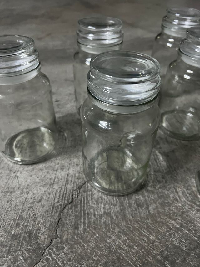 6 Tarros de Cristal
