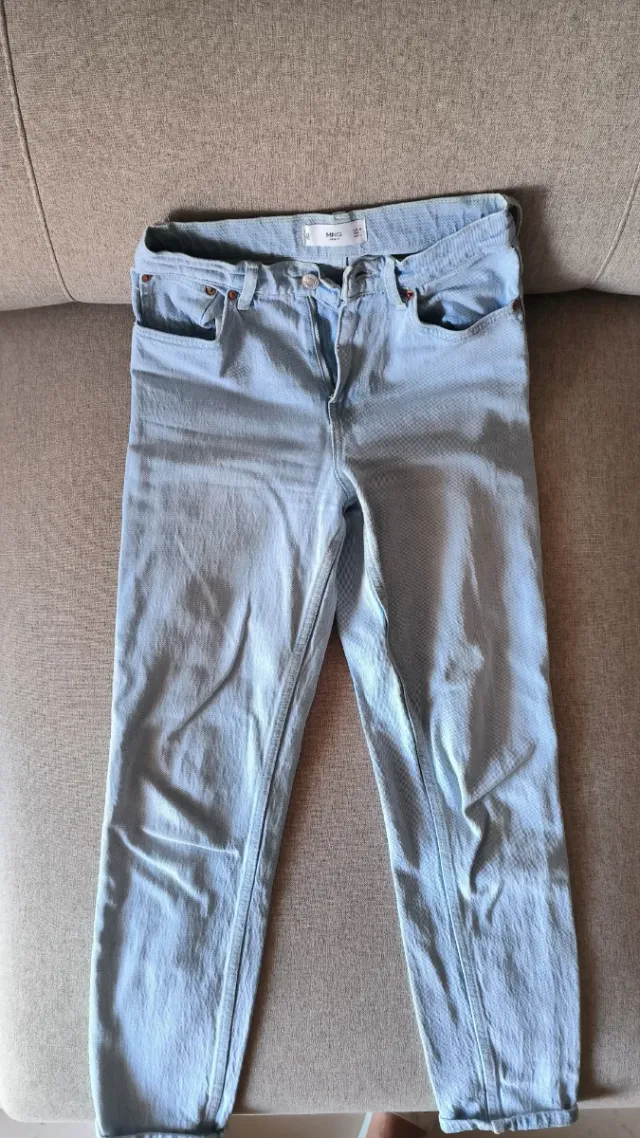 Mango Vaqueros Azules Mujer