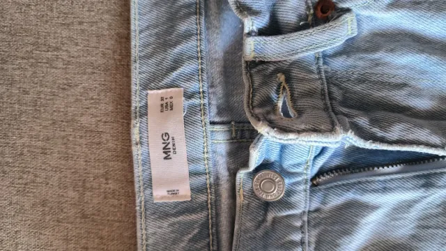 Mango Vaqueros Azules Mujer