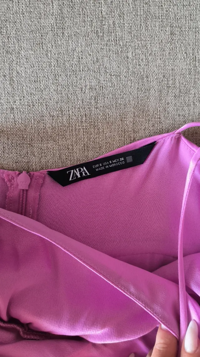 Vestido lencero satinado morado