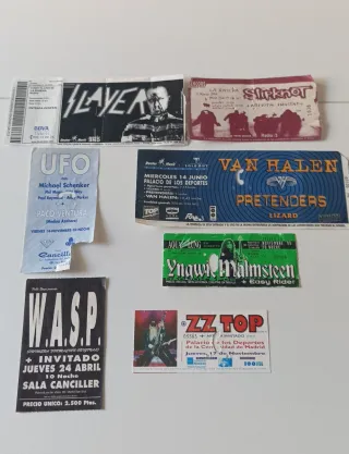 Lote entradas conciertos heavy rock y más