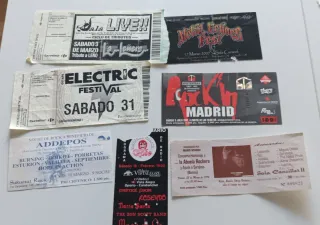 Lote entradas conciertos heavy rock y más