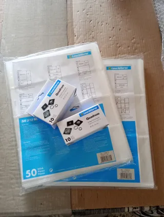 Hojas para billetes Leuchtturm 50 uds y cap quadru