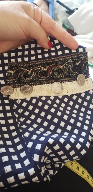 Chaqueta cuadros azul y blanco Talla L