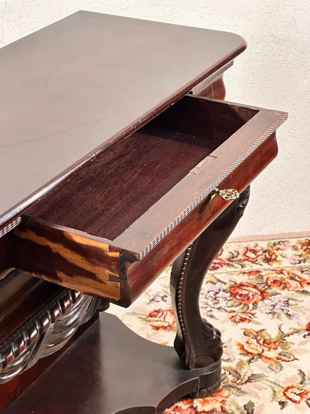 Consola Antigua Caoba Imperio