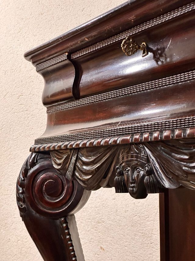 Consola Antigua Caoba Imperio