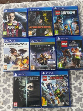 Lote 7 Juegos PS4: FIFA 14, Dishonored 2, etc.