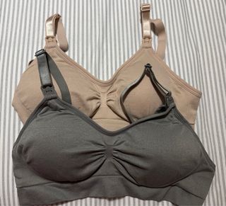 Sujetador de lactancia beige y gris