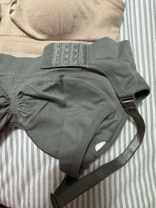 Sujetador de lactancia beige y gris
