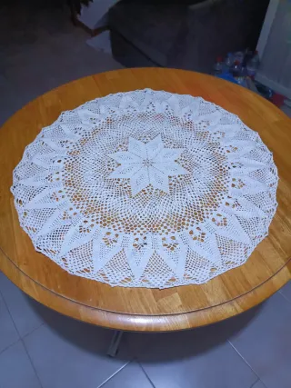 Lote 3 Manteles Redondos Tejidos