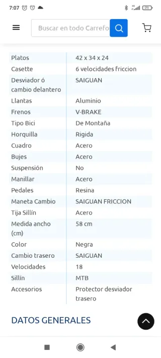 Bicicleta de montaña negra