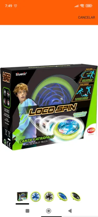 Loco Spin Silverlit disco volador