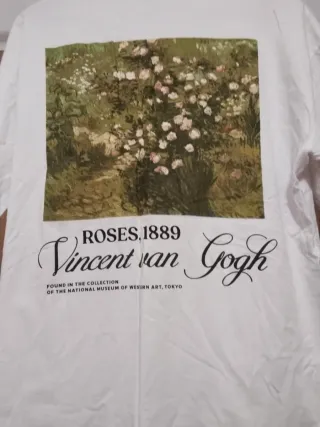 Camiseta Rosas Van Gogh Pull&Bear XL
