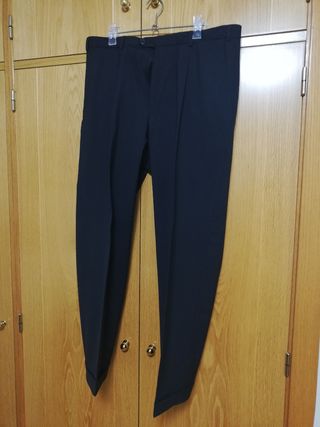Pantalón de traje azul marino hombre