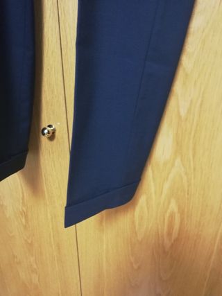 Pantalón de traje azul marino hombre