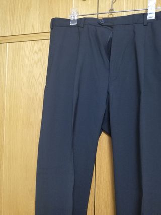 Pantalón de traje azul marino hombre
