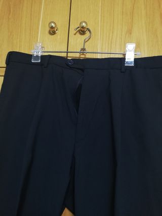Pantalón de traje azul marino hombre