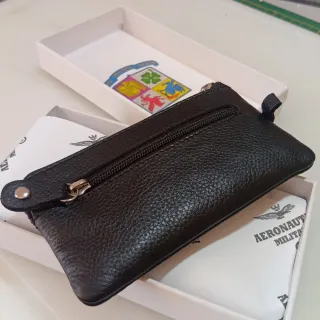 Portachiavi Pelle Aeronautica Militare Nero Nuovo