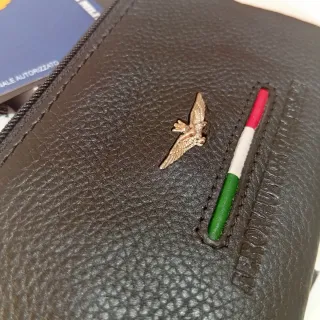 Portachiavi Pelle Aeronautica Militare Nero Nuovo