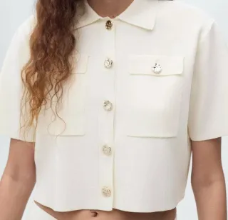 Jersey Mango corto botones joya