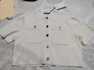 Jersey Mango corto botones joya