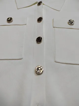 Jersey Mango corto botones joya