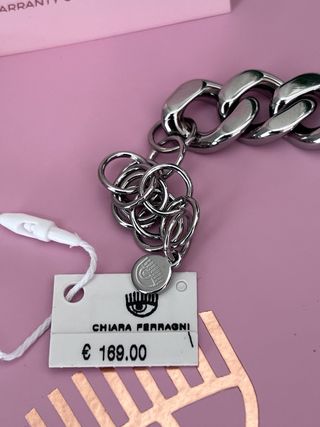 Collana Chiara Ferragni donna con strass rosa