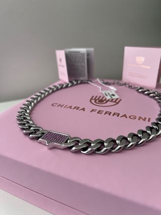 Collana Chiara Ferragni donna con strass rosa