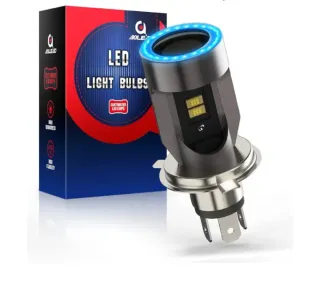 Luz LED H4 Moto Angel Eye Azul