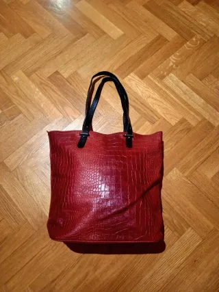 Bolso Cuero Rojo Italia
