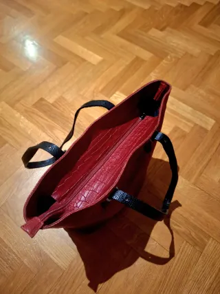 Bolso Cuero Rojo Italia