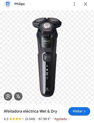 Afeitadora Philips Serie 5000 Negra