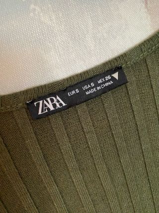 Vestido Zara soft aberturas T.S casi nuevo