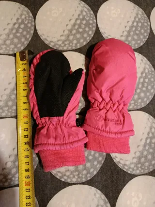 Guantes de nieve infantiles rosa
