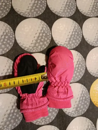 Guantes de nieve infantiles rosa