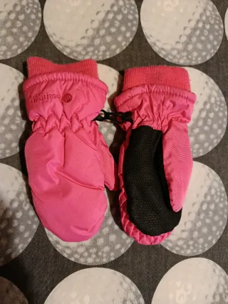 Guantes de nieve infantiles rosa