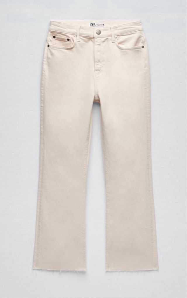 Pantalón flare Zara beige