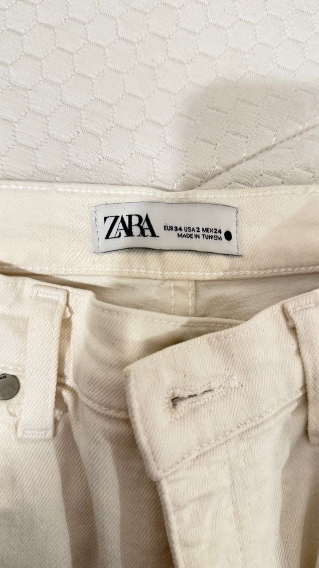 Pantalón flare Zara beige