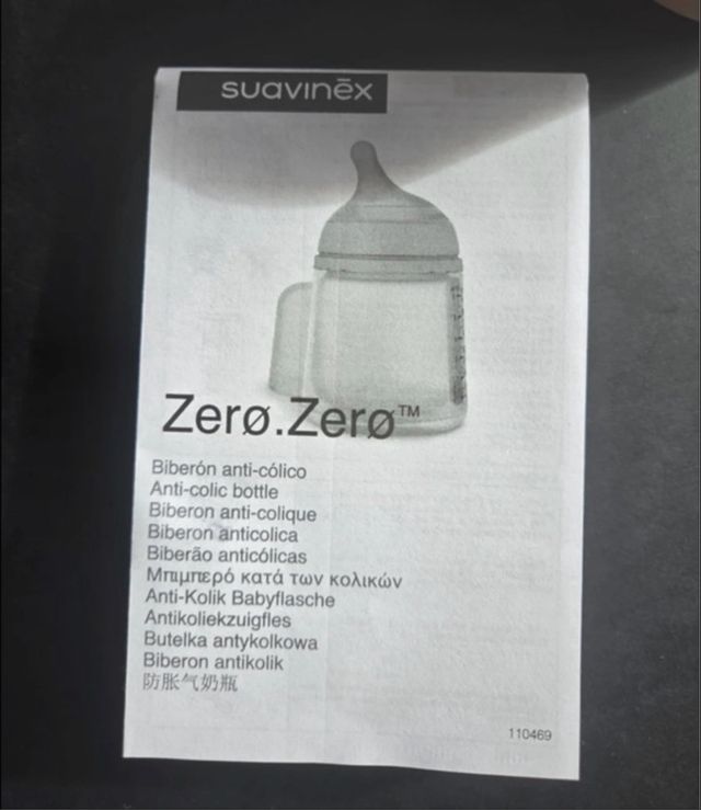 Biberón 2 Tetinas Suavinex Zero Zero 180ml