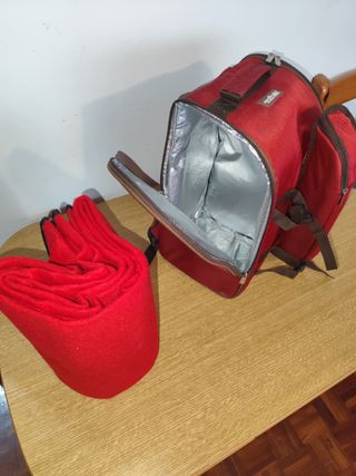 Mochila Picnic Roja y Marrón