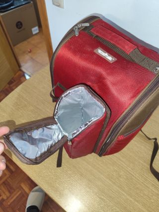 Mochila Picnic Roja y Marrón