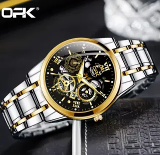 Reloj OPK Acero Inoxidable Dorado y Plateado