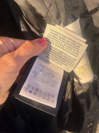 Plumífero largo Moncler negro. Talla 4 Original