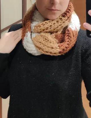 Bufanda tejida multicolor