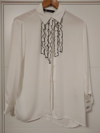 Camisa ZARA Blanca Talla S