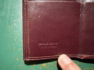 Monedero billetero piel morado