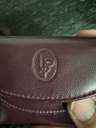 Monedero billetero piel morado