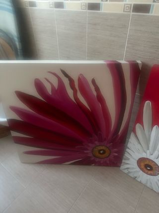 Quadri moderni con fiori (2 pz)
