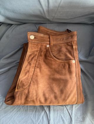 Pantalón Cuero Vintage Marrón