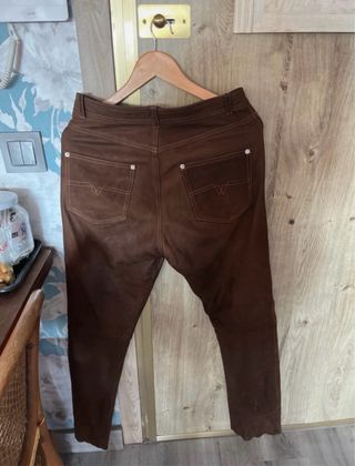 Pantalón Cuero Vintage Marrón
